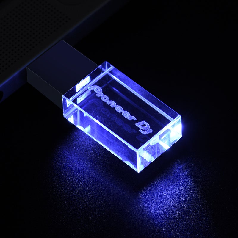 For Crystal U Disk 32G Company School Gifts Business Lettering U Disk Logo64G Wedding Gifts Led - Image 1